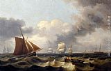 Thomas Luny Shipping Off The Coast painting